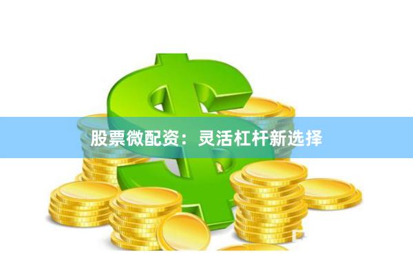 股票微配资：灵活杠杆新选择